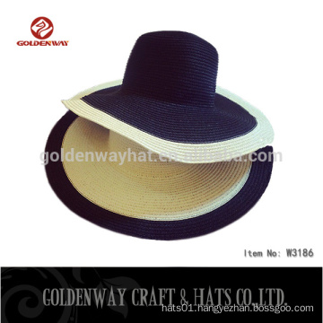 simple summer wide brim straw sun hat for lady